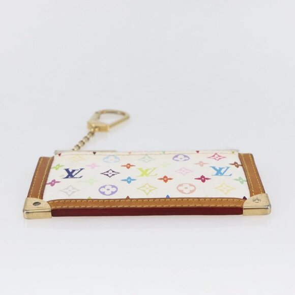 LOUIS VUITTON Multicolor Pochette Cles Coin Purse White M92655 LV Auth 145789 - Picture 7 of 16